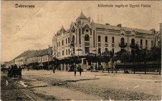 1913 Debrecen, Kölcsönös Segélyző Egylet palotája. Ifj. Gyürki Sándor kiadása (fa)