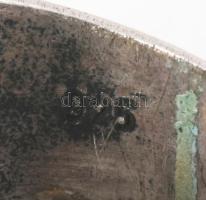 Ezüst (Ag) gyűrű, kő berakásokkal, jelzett, m.55, bruttó 14g