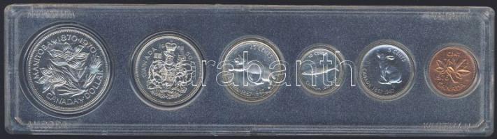Kanada 1967-76. Szett 1c, 5c, 10c, 25c, 50c, 1$ forgalmi pénzek T:1