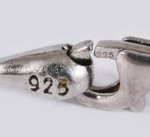 Ezüst (Ag) karkötő, kövekkel kirakva, jelzett, bruttó 5,34g