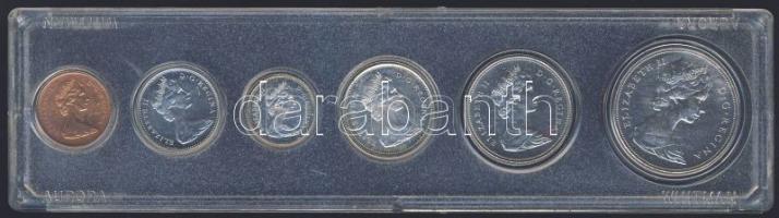 Kanada 1967-76. Szett 1c, 5c, 10c, 25c, 50c, 1$ forgalmi pénzek T:1