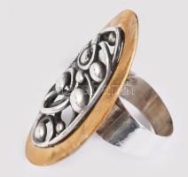 Részben ezüst (Ag) gyűrű, jelzett, m.53, bruttó 7,7g