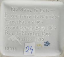 Kämmer Volkstedt Napóleon figura + Porzellanmanufaktur Kister Napóleon figura + Porzellanmanufaktur ...