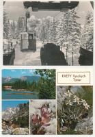 MAGAS-TÁTRA - 17 db MODERN város képeslap, színes és fekete-fehér (9 db tokban) / HIGH TATRAS - 17 modern postcards