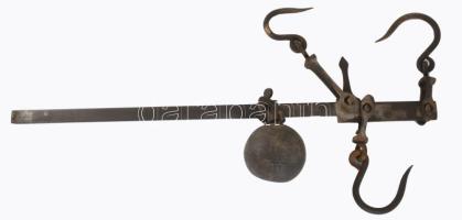 Nagyméretű vas mérleg. cca 1850-1880, h. 80 cm