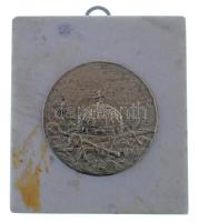 Osztrák-Magyar Monarchia 1916. "1916. December 30" koronázási jelzett Ag lemezérem márvány...