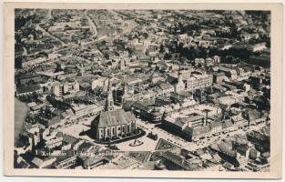 Kolozsvár, Cluj; látkép repülőgépről, légi felvétel / aerial view