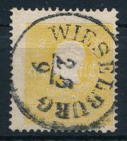 1858 2kr II. típus sárga, szögfej benyomattal (15.000) / yellow with plate flaw "WIESELBURG&quo...