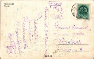 1940 Kecskemét, Piac tér, Cseh, Fischer üzlete, Római katolikus temetkezési vállalat (EK)