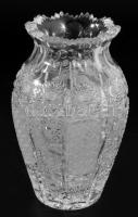 Ólomkristály váza, hibátlan, m: 15 cm