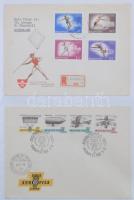 Emléklapok néhány régivel + FDC-k 20 lapos A4-es iratrendezőben (70-80 db)