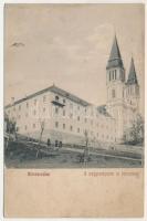 1911 Máriaradna, Mária-Radna, Radna (Lippa, Lipova); a kegytemplom új tornyával / pilgrimage church with new tower (ázott / wet damage)