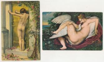 39 db RÉGI Stengel művészlap, főleg megíratlan / 39 pre-1945 Stengel &amp; Co. art postcards, ma...