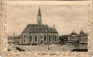 Kolozsvár, Cluj; Szent Mihály templom. Stief J. és Társa kiadása / church (vágott / cut)
