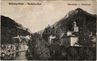 1918 Herkulesfürdő, Baile Herculane; részlet / Teilansicht / general view (ázott sarok / wet corner)