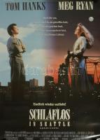 1993 Schlaflos in Seattle (Sleepless in Seattle), Tom Hanks, Meg Ryan, német filmplakát, papír, feltekerve, apró lapszéli szakadásokkal, 119x84 cm.
