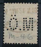 Színesszámú krajcáros M.Ö. perfin