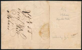 1855 2kr mélyfekete HP Ib, a bélyeg felragasztása előtt kis sarokhiány, kiemelt középrésszel! helyi ...