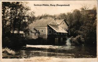 Pinkaóvár, Óvár, Burg (Sámfalva, Hannersdorf); Serényi-Mühle / Serényi-malom, hátoldalon Gedeon Serényi pecsétje, a levél címzettje Friderike Serényi / mill, with the letter of the owner. photo (felületi sérülések / surface damages)