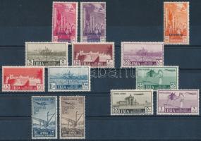 3 Olasz gyarmat 1932-1939 (Cirenaica, Líbia, Kelet-Afrika) 13 db klf bélyege stecklapon