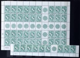 Izrael postatiszta gyűjteményrész a 2003-2010-es évekből 10 különféle blokk, 121 klf bélyeg, magas k...