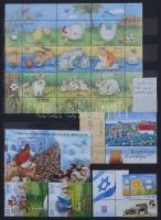 Izrael postatiszta gyűjteményrész a 2003-2010-es évekből 10 különféle blokk, 121 klf bélyeg, magas k...
