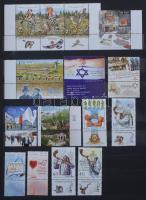Izrael postatiszta gyűjteményrész a 2003-2010-es évekből 10 különféle blokk, 121 klf bélyeg, magas k...