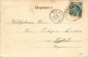 1902 Dubnany, Dubnian; Nádrazí. Pozdrav z Jaronovic / railway station (fl)