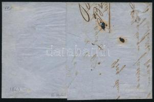 1860 3kr II. típus fekete, helyi levélen (250.000) / type II. black, on local cover "PESTH&quot...