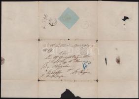 1859 15kr kétszer felhasznált levélpapíron / on used stationery twice "BISTRITZ in SIEBENB:&quo...