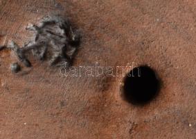 Kőfalvi Gyula (1920-1986): Lány. Jelzett, engóbozott kerámia, m. 17,5 cm