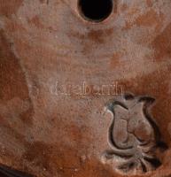 Kőfalvi Gyula (1920-1986): Lány. Jelzett, engóbozott kerámia, m: 21 cm