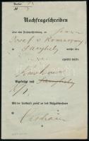 1861 Ex offo tudakozvány Kassáról - "S.A. ÚJHELY" / Ex offo Reclamation from Kassa to &quo...