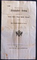 1807 A bajor és az osztrák uralkodó között kötött szabad költözés jogáról szóló szerződés szövege / The text of the treaty between the Austrian and Bavarian emperor about the free movement 6p