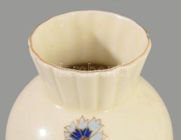 Zsolnay Búzavirág mintás váza. Kézzel festett, jelzett, hibátlan 13 cm