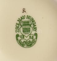 Zsolnay Búzavirág mintás váza. Kézzel festett, jelzett, hibátlan 13 cm