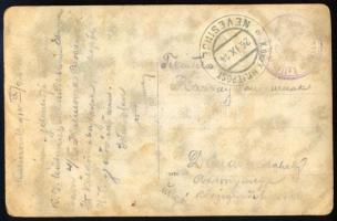 1914 Kalinovik (Bosznia), osztrák-magyar zászlóalj csoportképe, "Éljen a haza" feliratú ma...