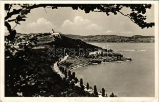 1942 Tihany, Balaton part. Apátság. Kikötő