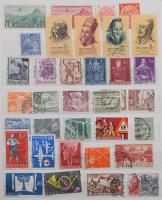 Érdekes vegyes külföldi tétel, néhány száz bélyeg 8 lapos közepes berakóban