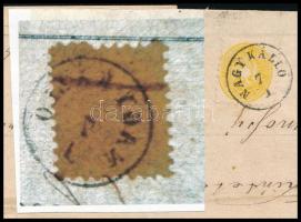 1865 Nyomtatvány 2kr bérmentesítéssel "NAGY KÁLLÓ" - Balkány, a felragasztott bélyeg 2 dar...