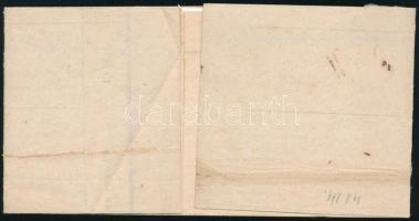 1865 Nyomtatvány 2kr bérmentesítéssel "NAGY KÁLLÓ" - Balkány, a felragasztott bélyeg 2 dar...