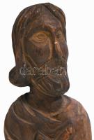 Szent Péter apostola mennyország kulcsával. Faragott fa. 40 cm