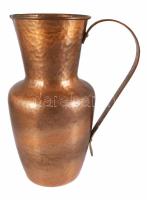 Réz vizes korsó. Kalapált. 36 cm