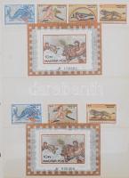 Közepes gyűrűs borakó kb 60 db egy oldalas berakólappal, benne magyar anyag, főleg a 70-es, 80-as évekből