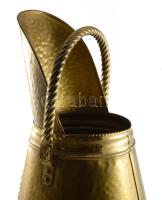 Tűzifa tartó. Réz, virág mintával 56 cm