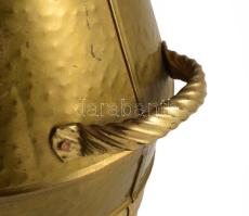 Tűzifa tartó. Réz, virág mintával 56 cm