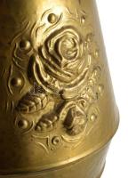 Tűzifa tartó. Réz, virág mintával 56 cm