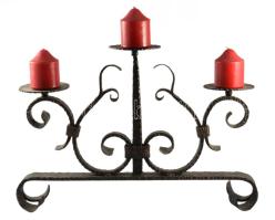 Nagy kovácsoltvas gyertyatartó 47x41 cm