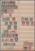 Olasz csomag-, portó- és okmánybélyegek, kb 65 db, berakólapon