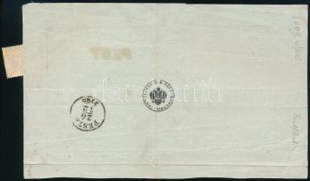 1859 10kr II. típus tértivevényen / on retour recepisse "WAITZEN"